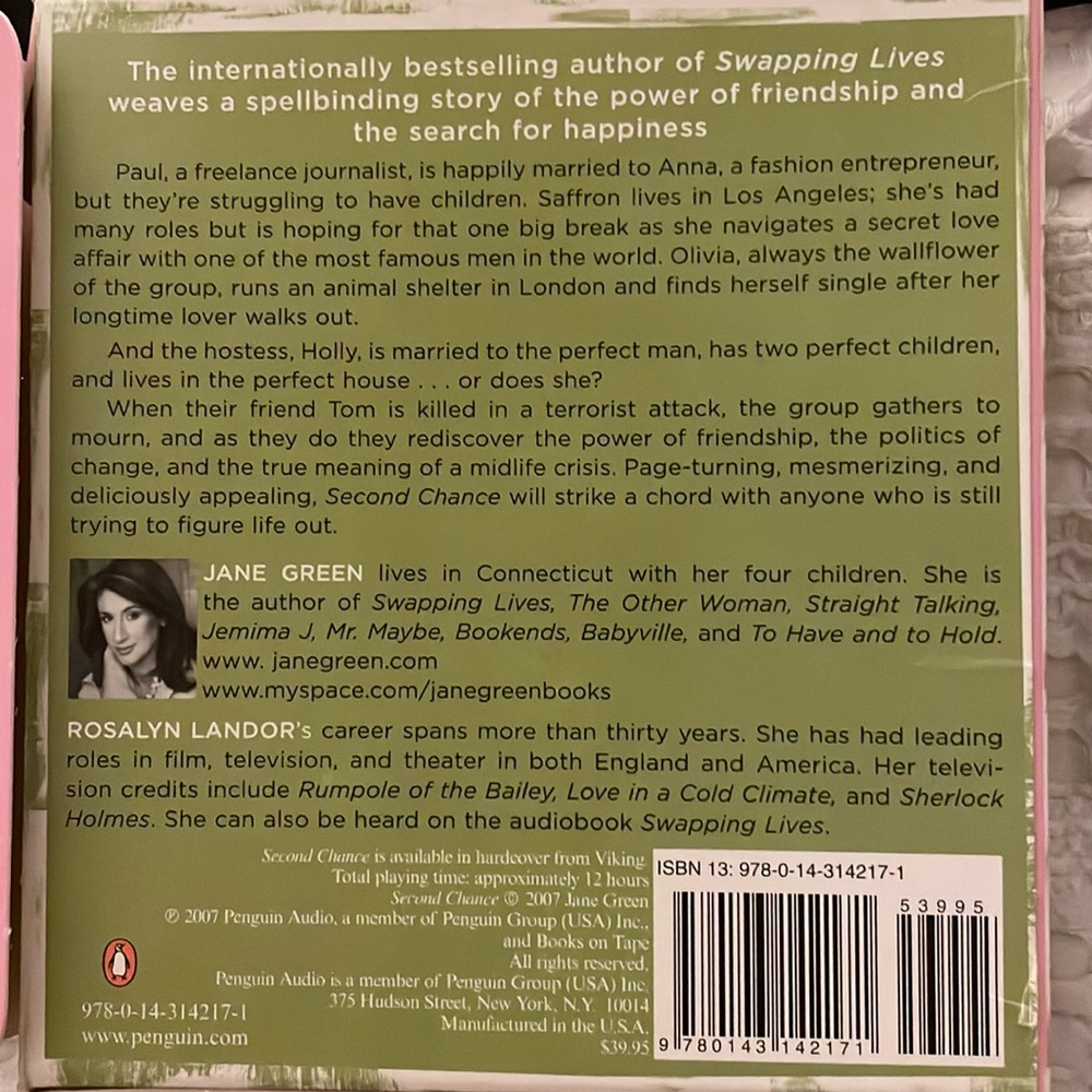 Jane Green Second Chance a 10 CD Novel Read by Rosalyn Landor - Picture 4 of 7
